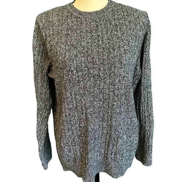 Kim Rogers Dark Gray Speckled Knit Pullover Sweater Large - Picture 1 of 10